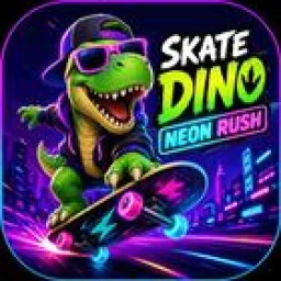 Biểu tượng Skate Dino: Neon Rush